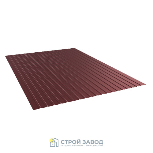 Профнастил С8 винно-красный RAL3005 2000х1200х0,35мм